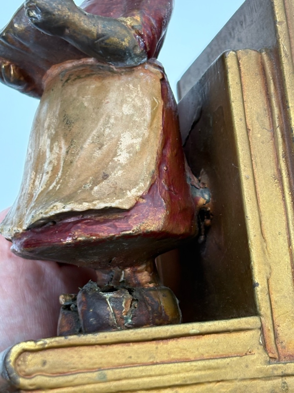 Vintage 1930s Dutch Girl Figurine Bookend by Armor Bronze - Picture 11 of 12